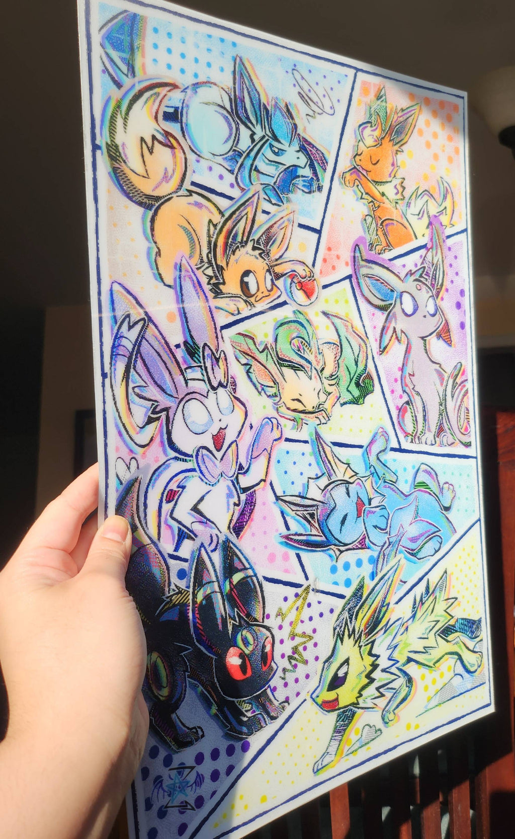 Elemental Vee Foxes Animated Art Poster