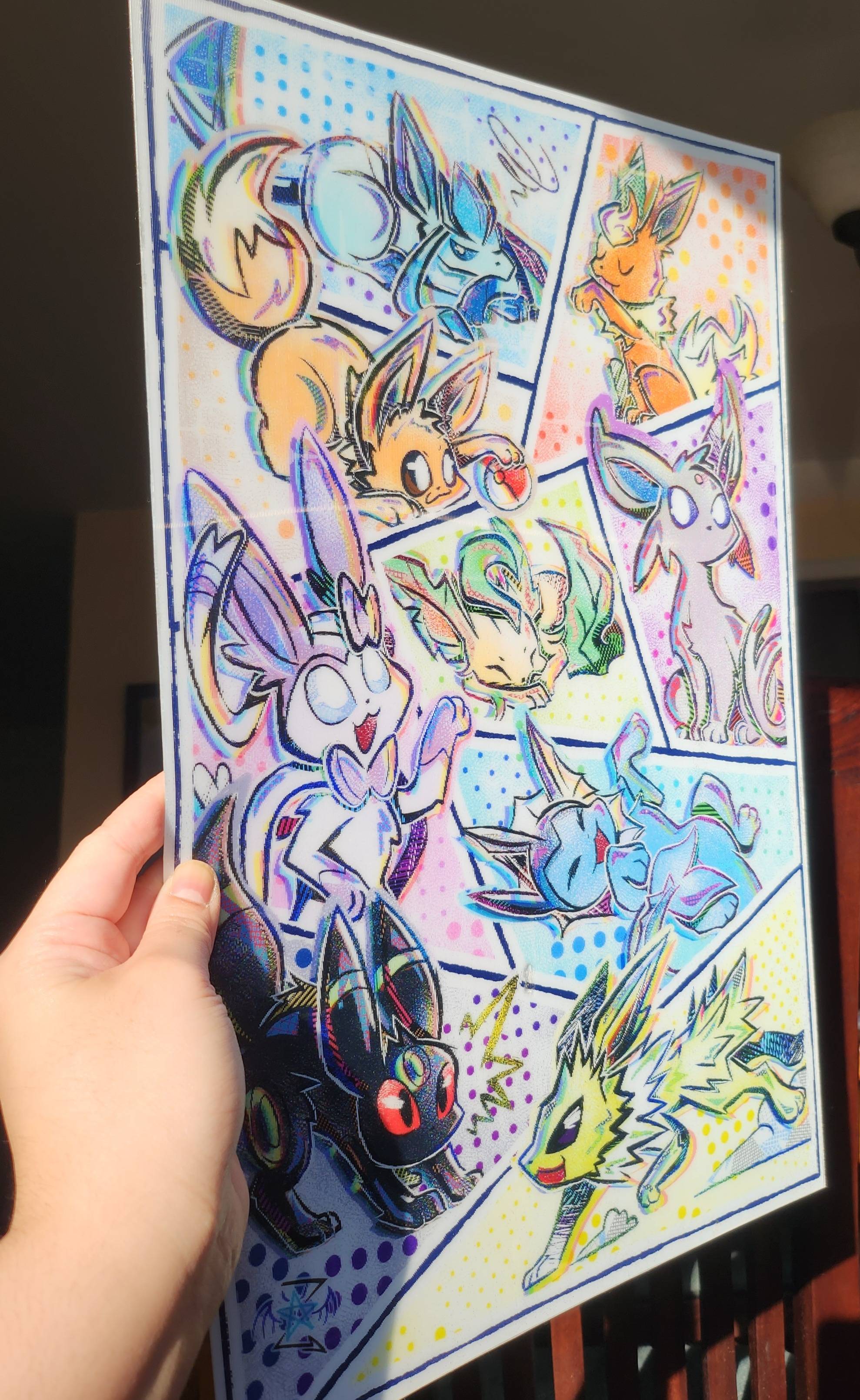 Elemental Vee Foxes Animated Art Poster