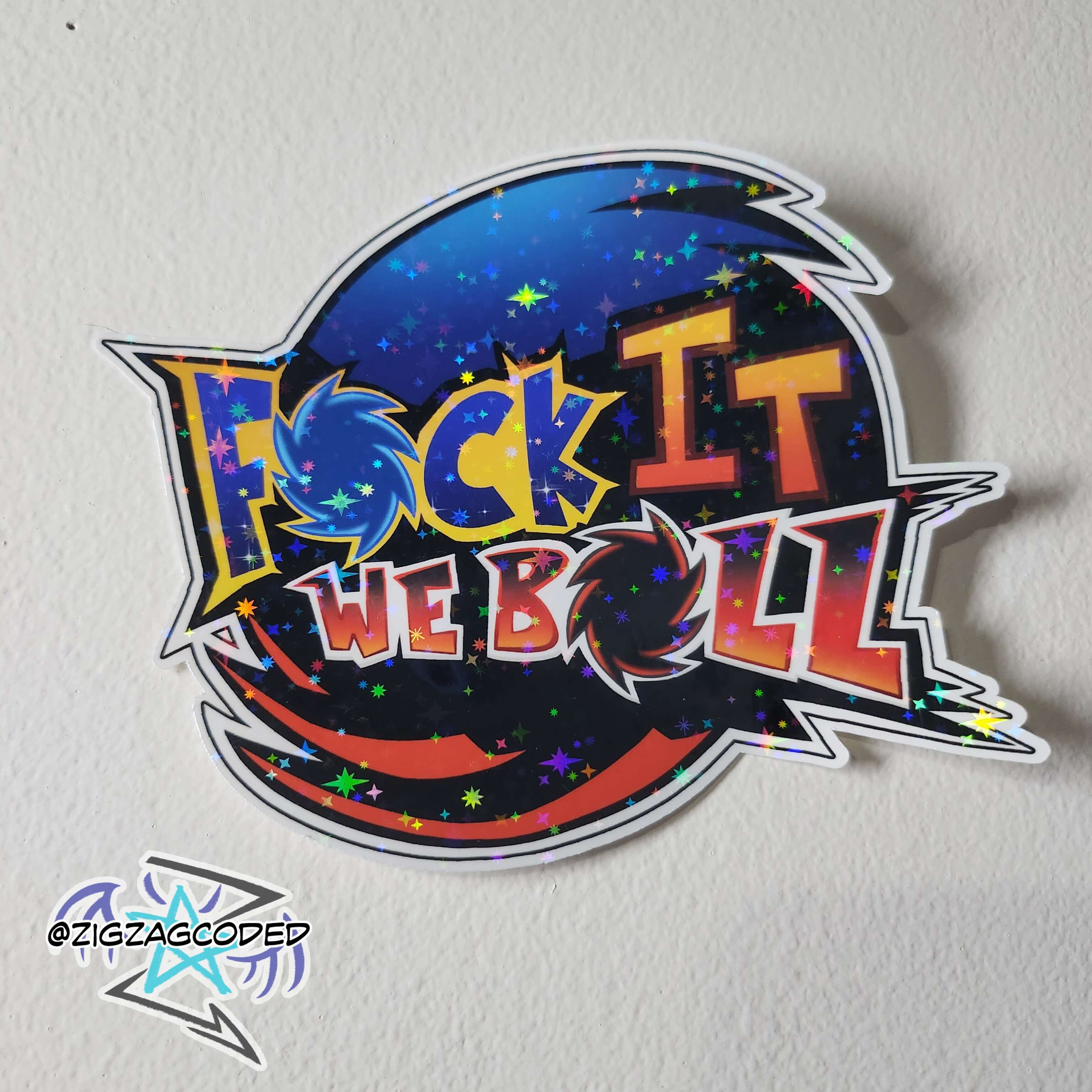 Fck It We Ball Sonic Parody Sticker