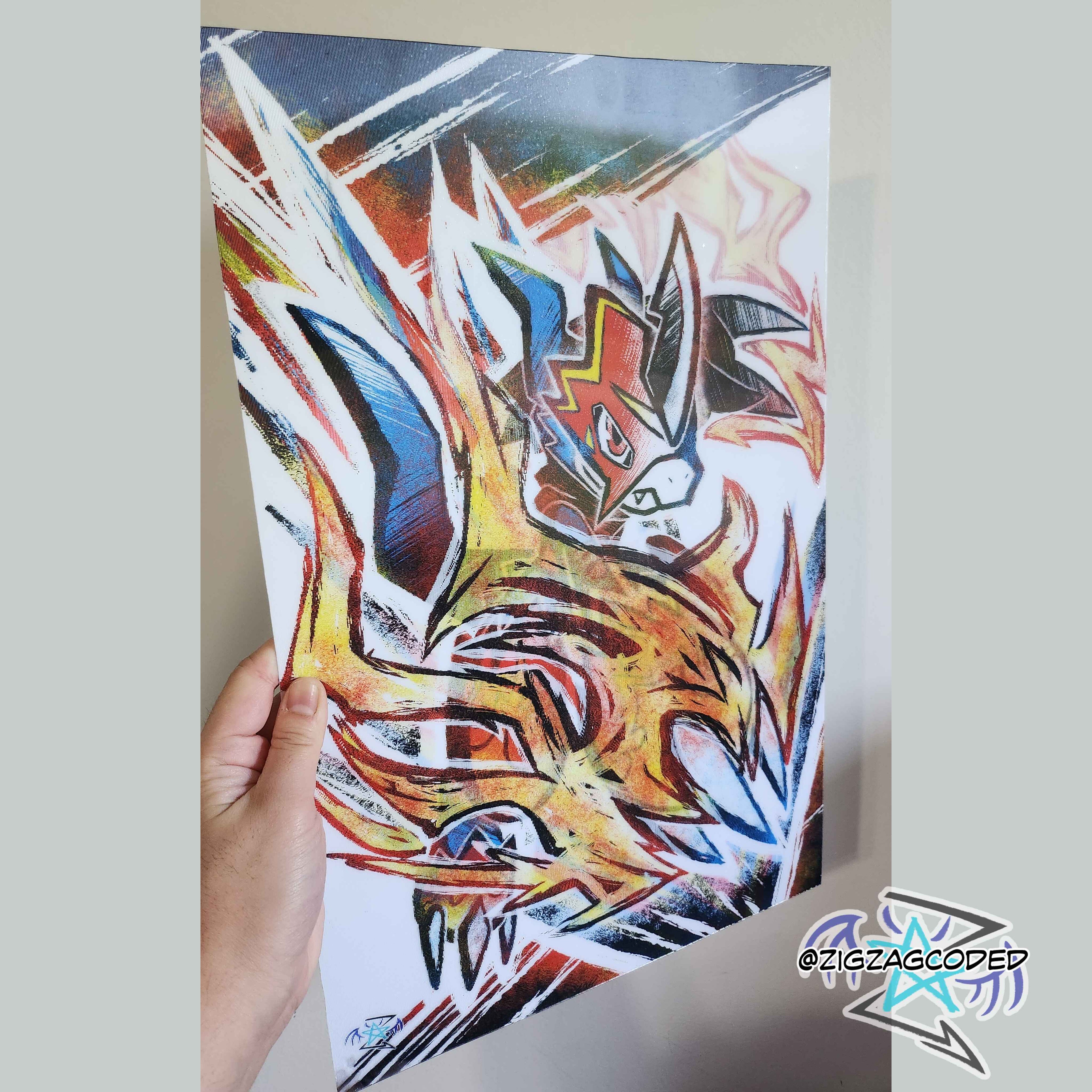 Flame Victory Animated Art Poster