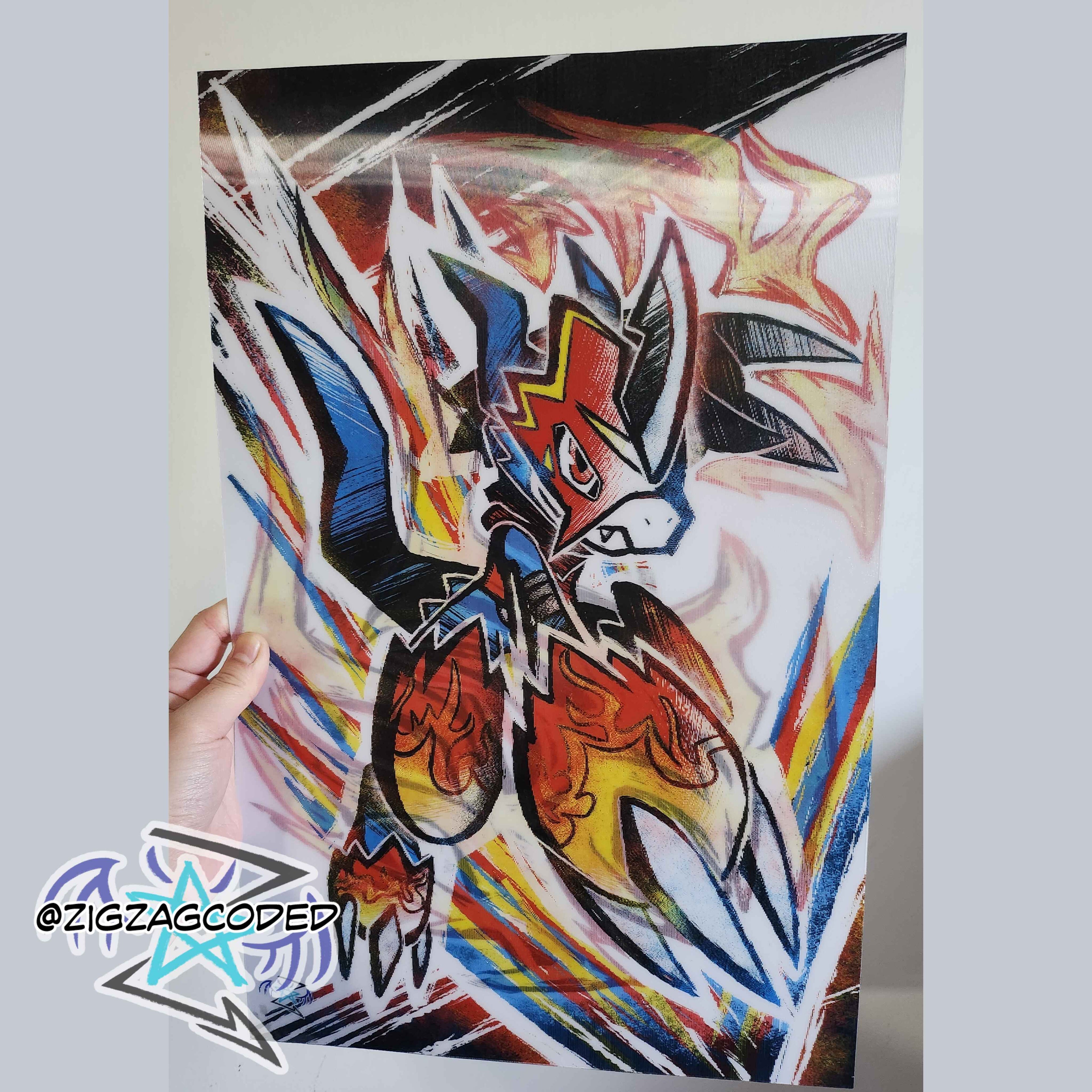 Flame Victory Animated Art Poster
