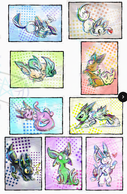 Elemental Vee Foxes Animated Art Poster
